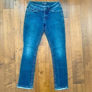 Women’s Silver Suki Surplus jeans folded hem size 28